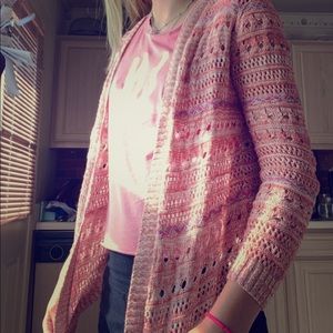 Pink cardigan